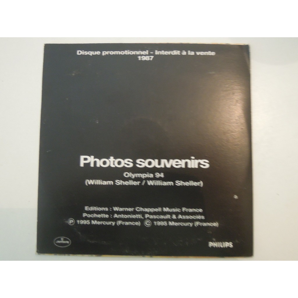 Photos souvenirs olympia 1994 de William Sheller, CD Maxi chez