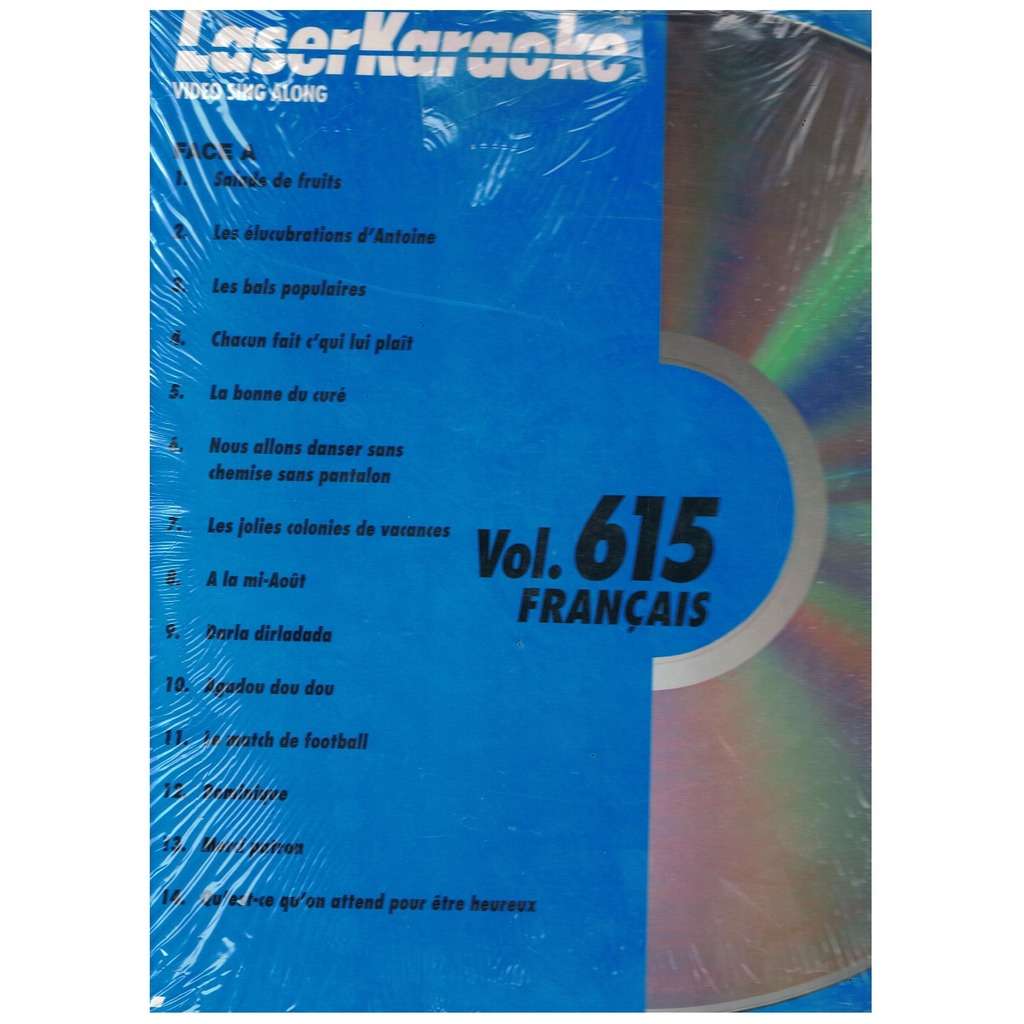 Laser karaoke français vol 615 by Various Karaoke, LD with sonic-records -  Ref:3082388033