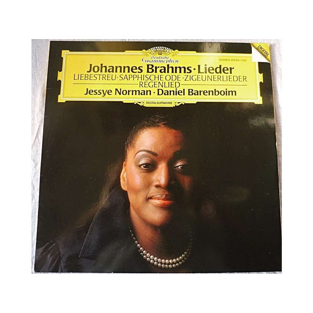 JESSYE NORMAN & DANIEL BARENBOIM BRAHMS : Lieder - ( stéréo digital mint condition )