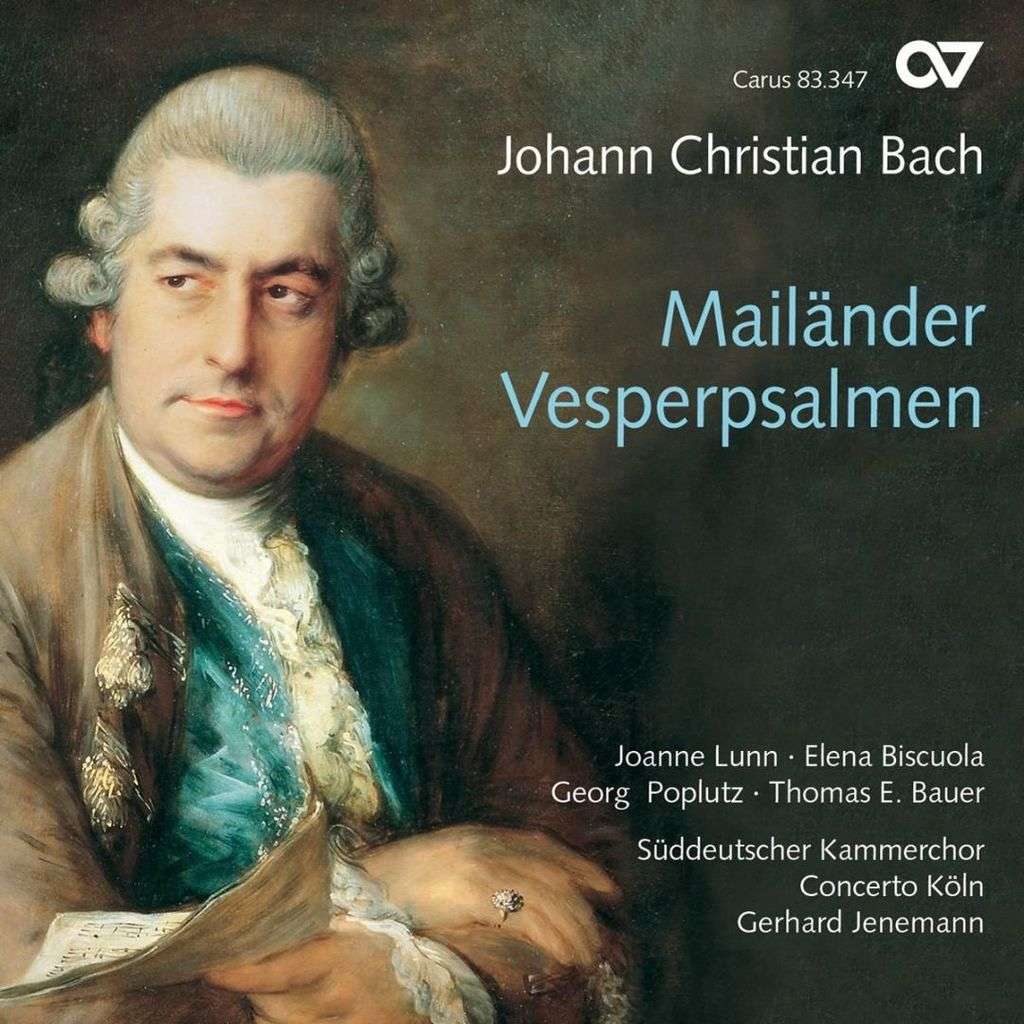 Bach, Johann Christian Mailänder Vesperpsalmen / Joanne Lunn, Georg Poplutz, Concerto Cologne, Gerhard Jenemann