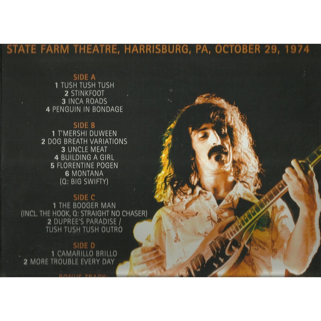  frank zappa & the mothers  -  state farm theatre 1974 
