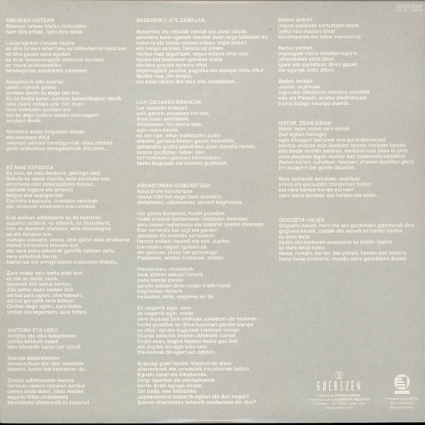  Txomin Artola  -  belar hostoak (lp) ltd edit gatefold sleeve -spain 