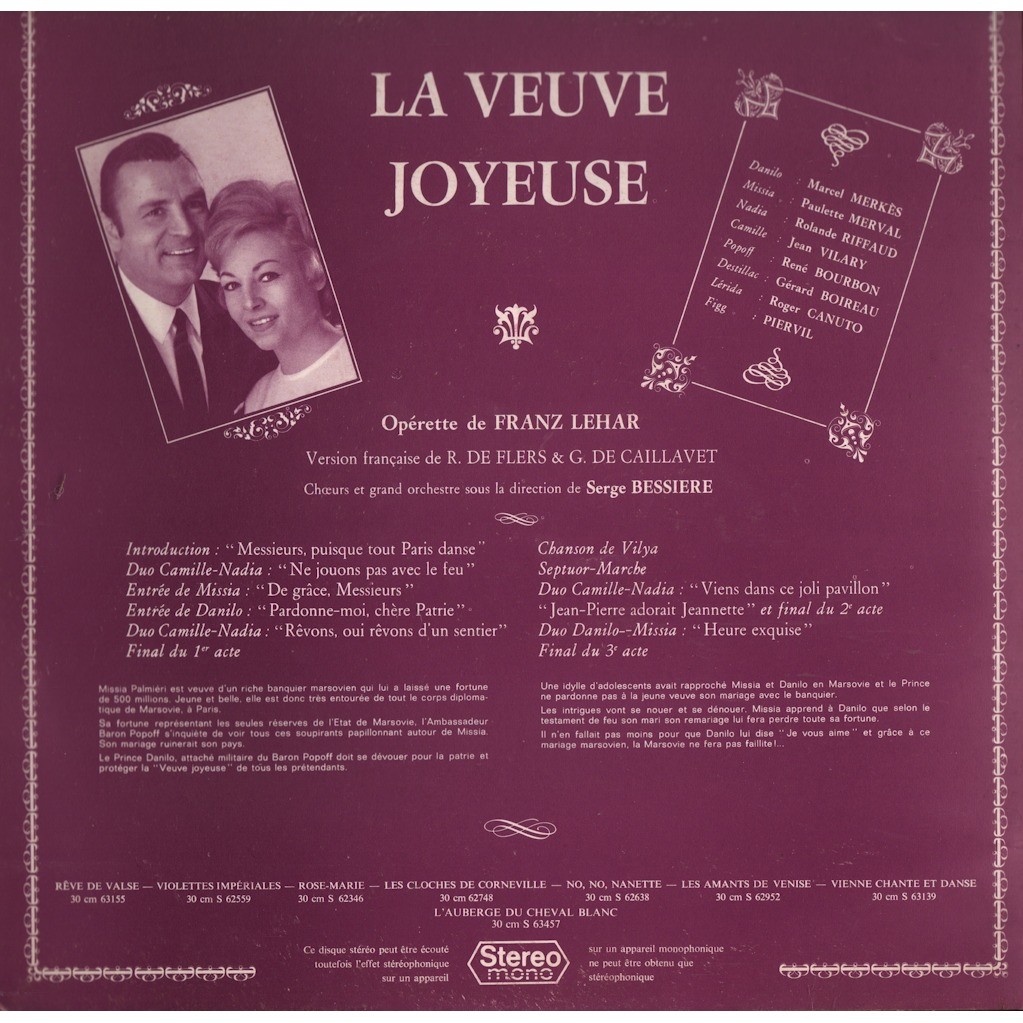 Marcel Merkès, Paulette Merval, Orchestre Jacques Météhen Violettes impériales Finale YouTube