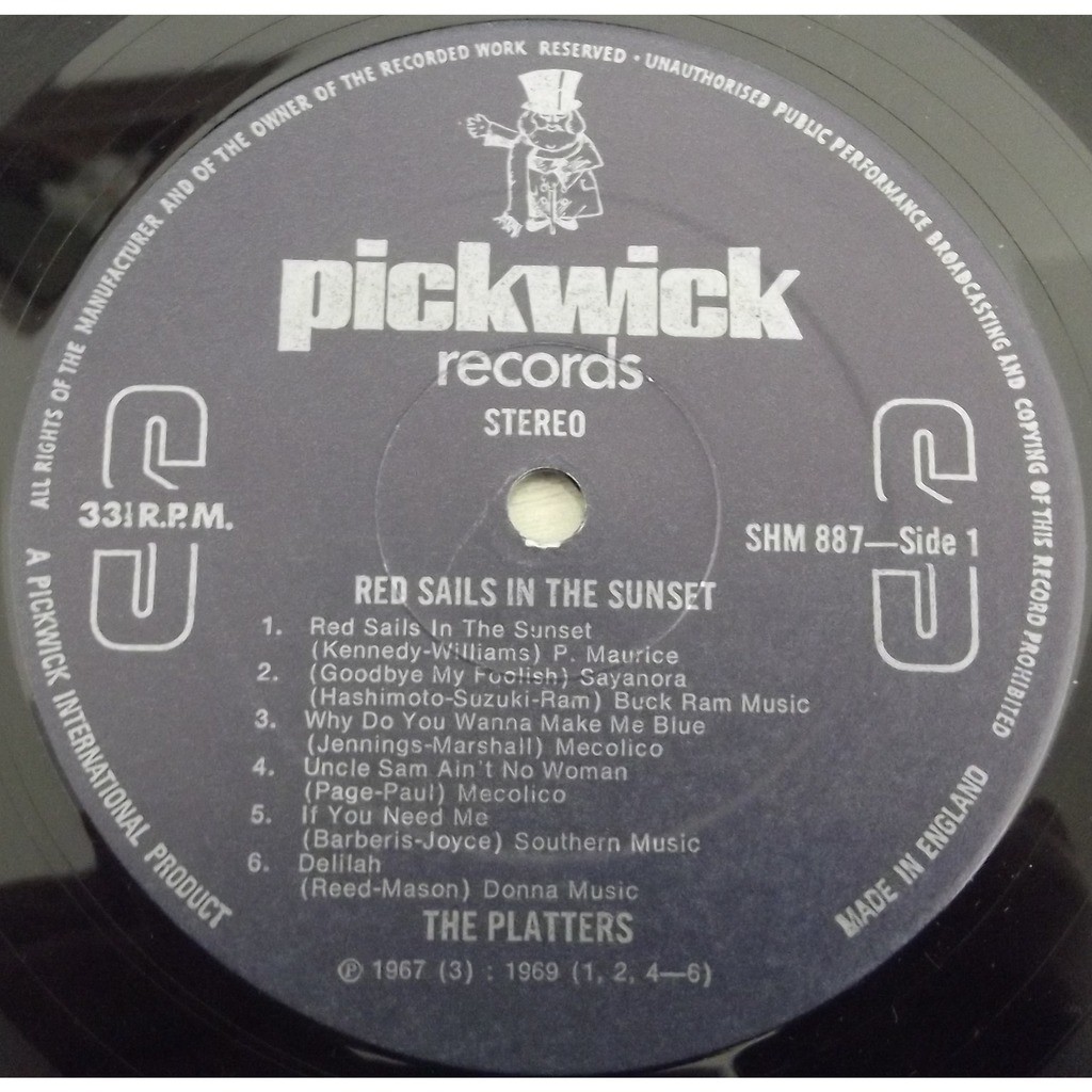 Red sails in the sunset by The Platters, LP with vinyl59 Ref116265466