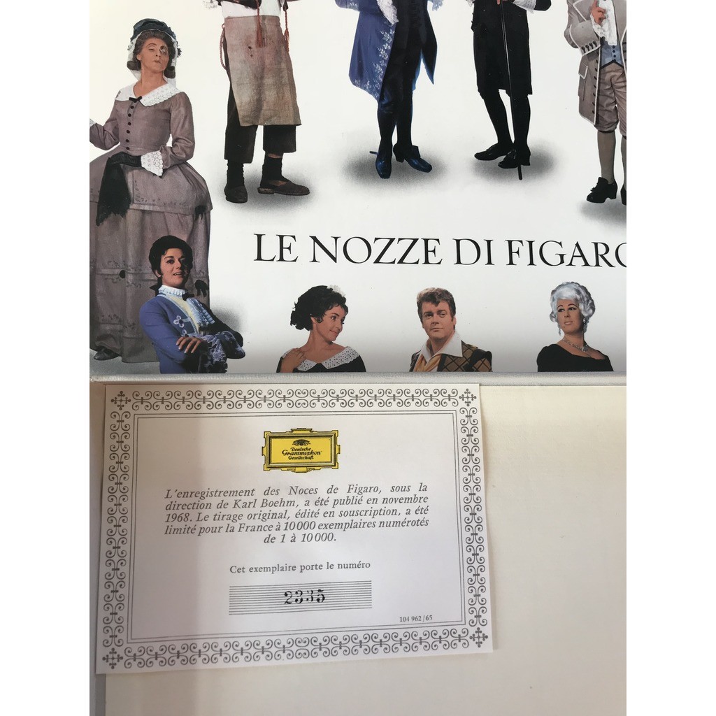 Le nozze di figaro by Mozart / Karl Bohm, LP Box set with fichtre