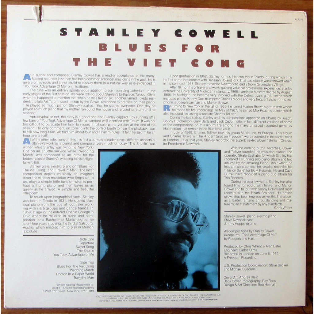 STANLEY COWELL BLUES FOR THE VIET CONG 洋楽