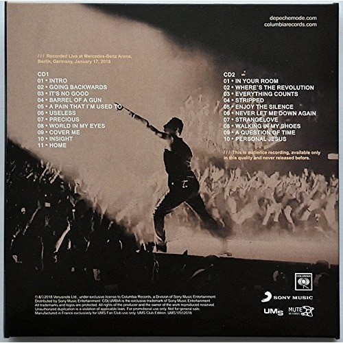 Live In Berlin Germany 17 January 2018 Global Spirit Tour 2cd Cardsleeve De Depeche Mode Cd X 2 6319