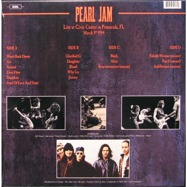  Pearl Jam  -  live at civic center in pensacola, fl march 9th 1994 