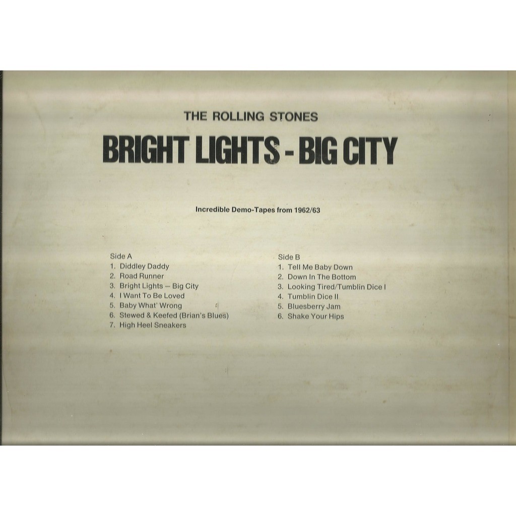  the rolling stones  -  bright lights big city 