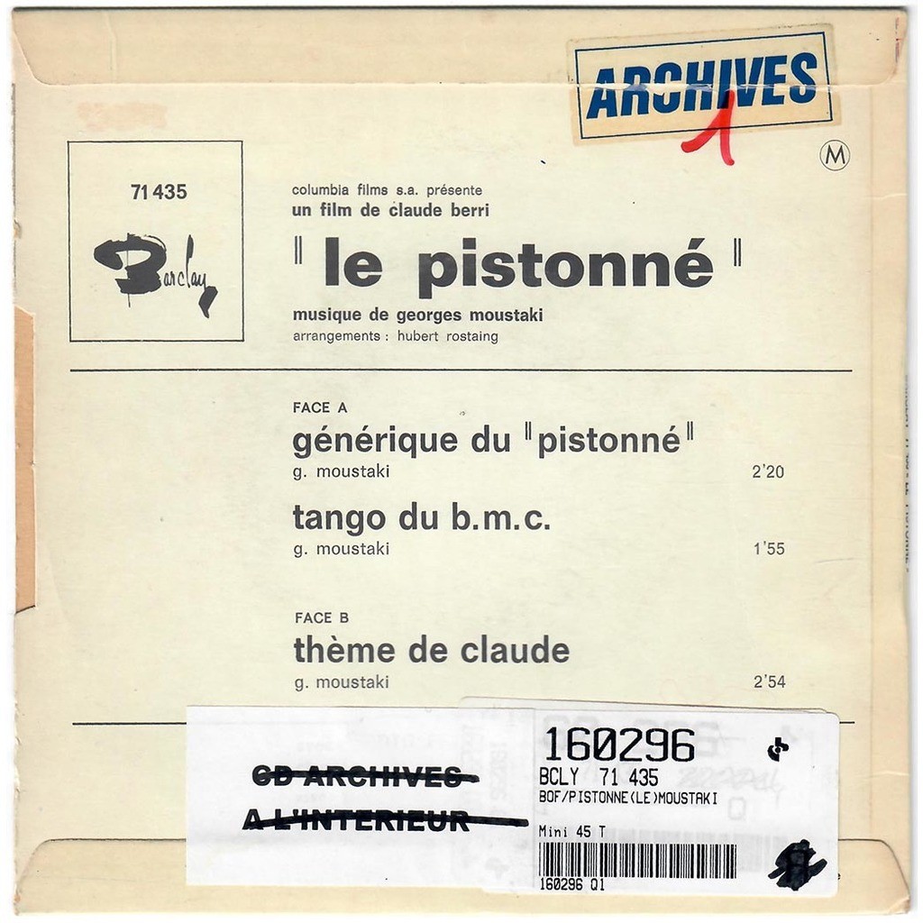  georges moustaki  -  le pistonné (coluche guy bedos) 