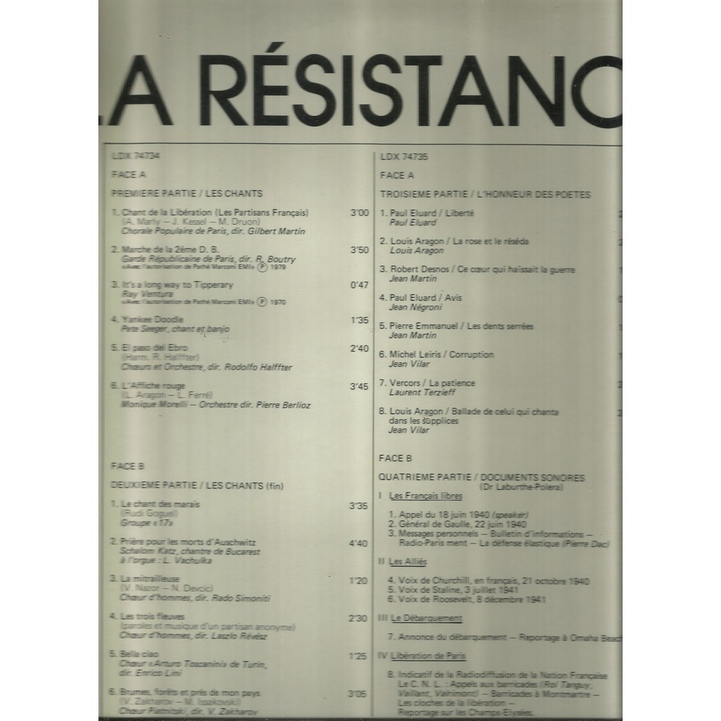  paul eluard louis aragon robert desnos  -  la resistance 