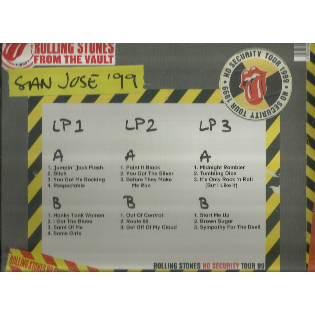  the rolling stones  -  no security san jose 99 