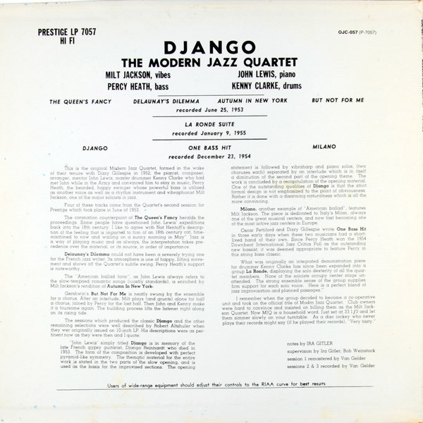 Django - The Modern Jazz Quartet - ( LP ) - 売り手： aljagas - Id