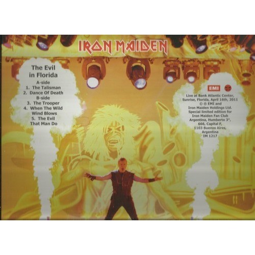  iron maiden  -  the evil in florida picturedisc 