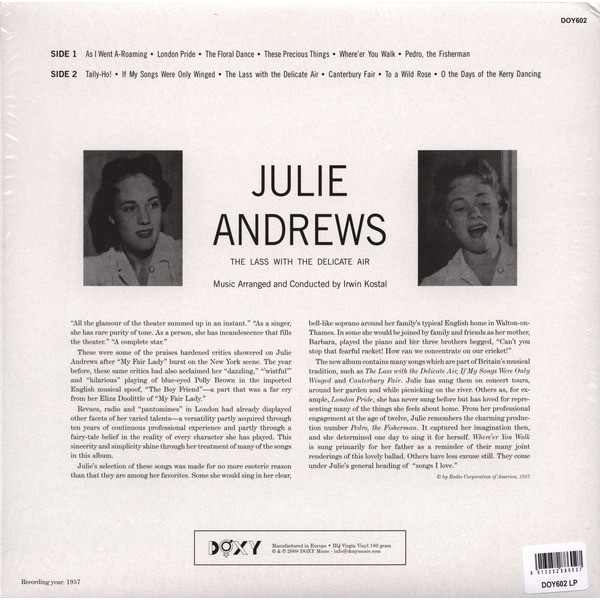  Julie Andrews  -  the lass with the delicate air 