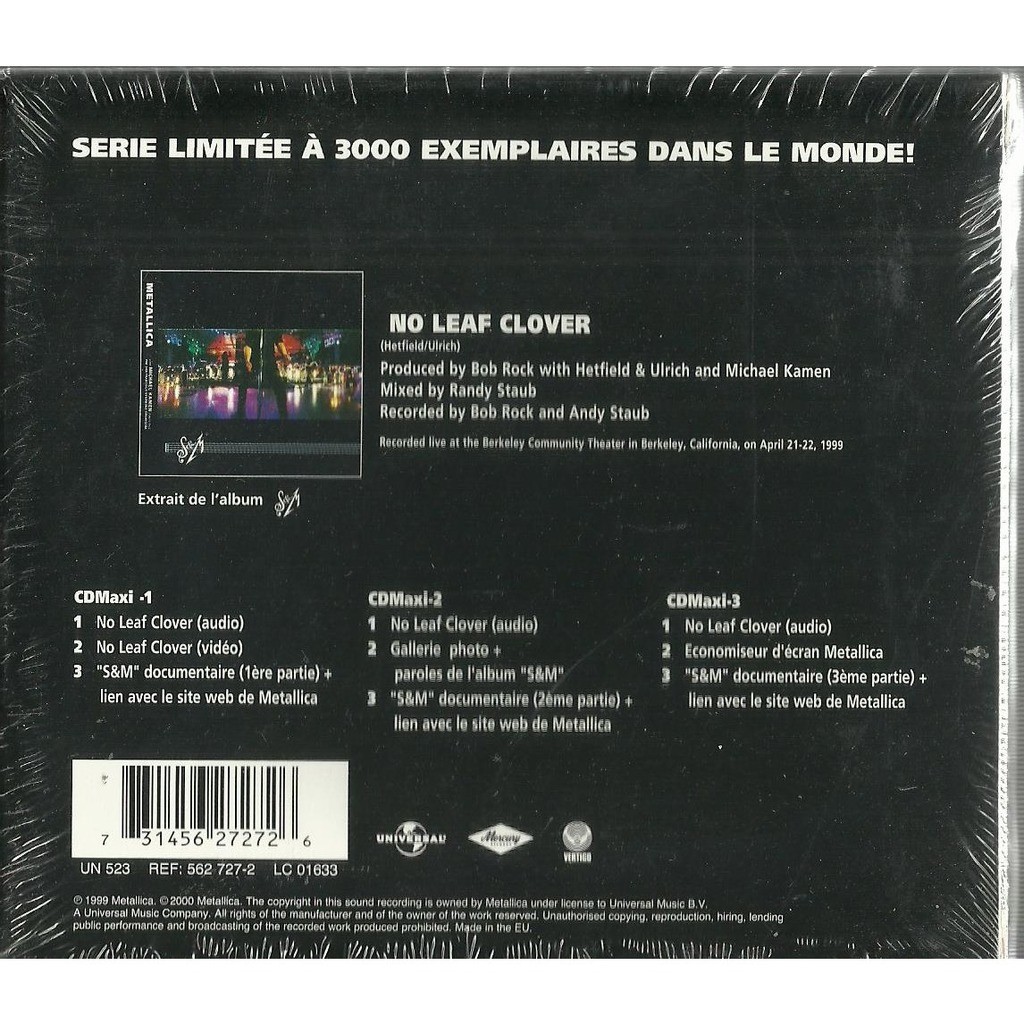  metallica  -  no leaf clover boxet 
