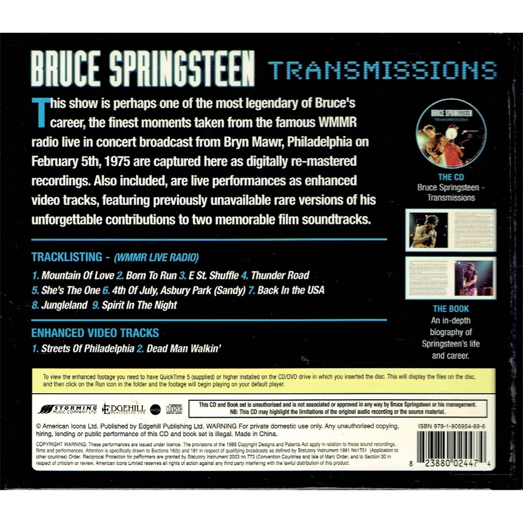 Transmissions by Bruce Springsteen, CD with melodisk Ref119535467