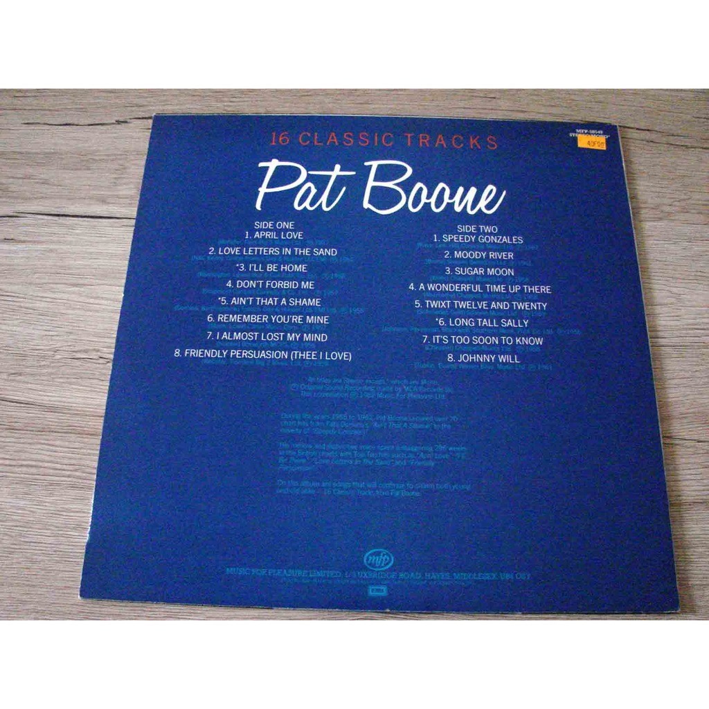 Pat Boone 16 Classic Tracks