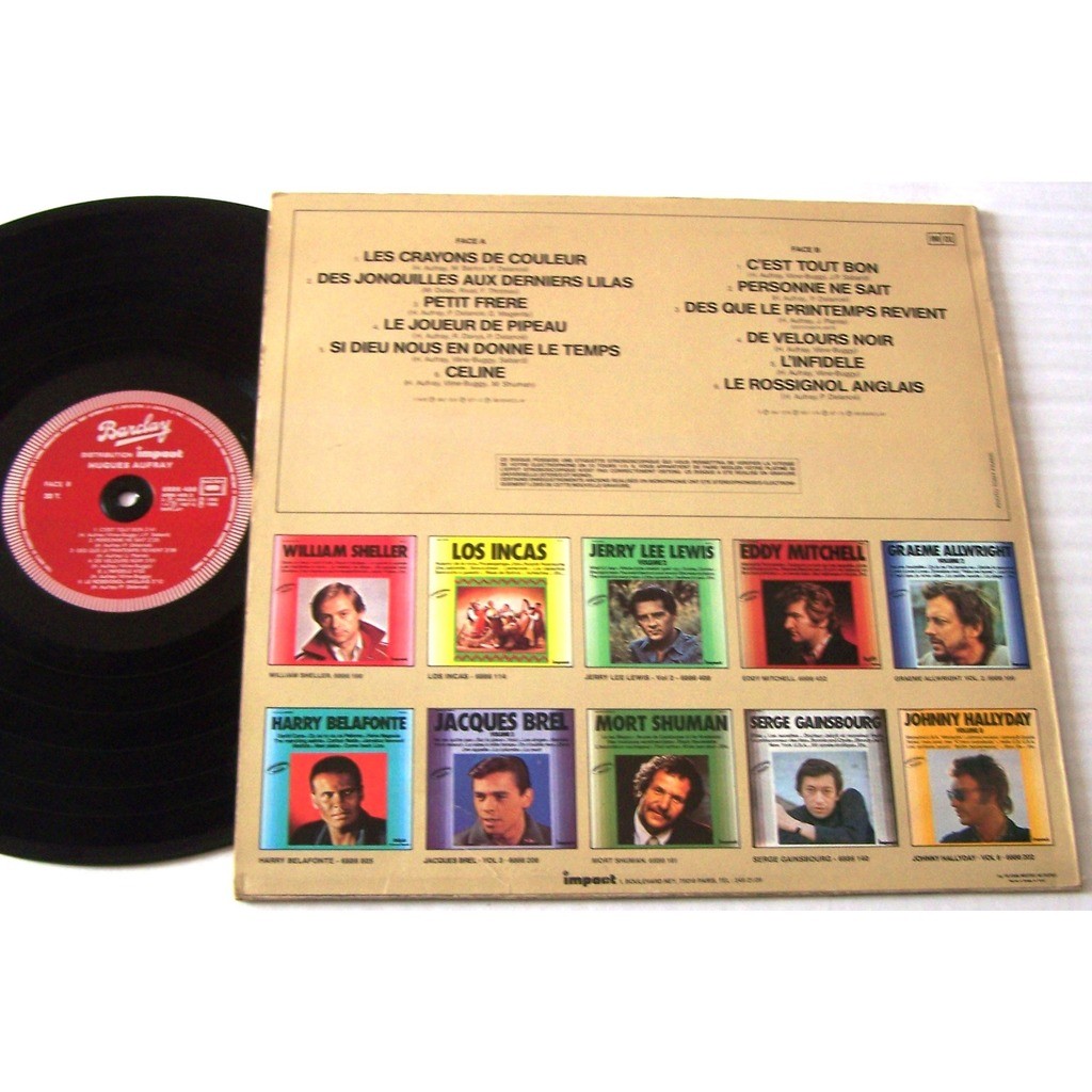Les crayons de couleur de Hugues Aufray, 33T chez lapopmusic902000
