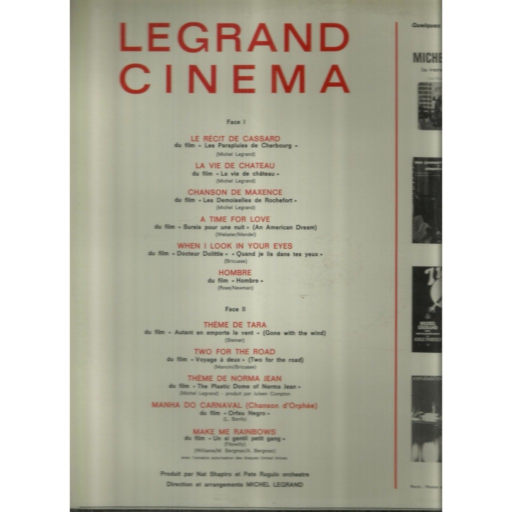  michel legrand  -  legrand cinema 