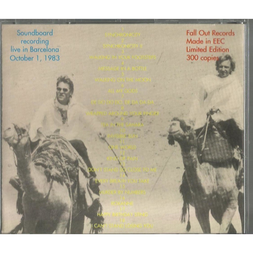  police  -  sting's birthday barcelone 1983 