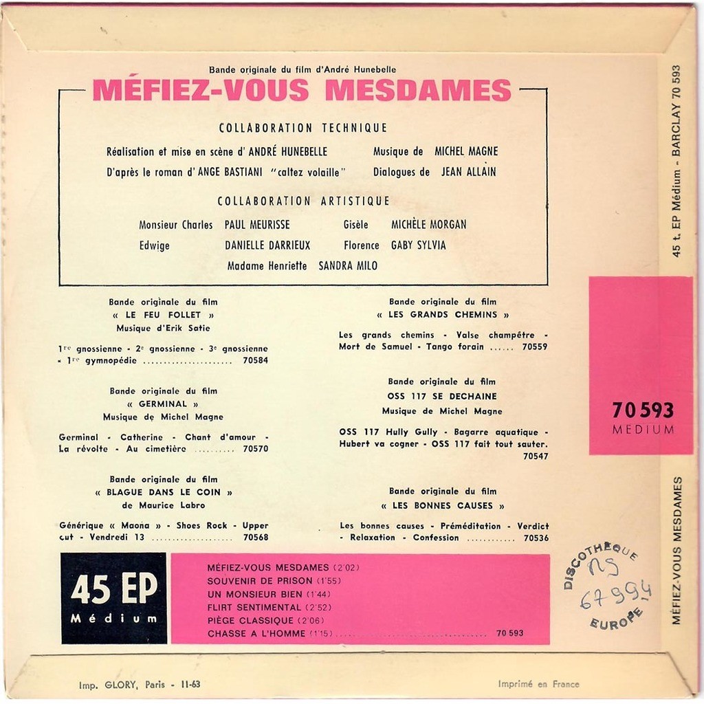  Michel Magne  -  méfiez vous mesdames 