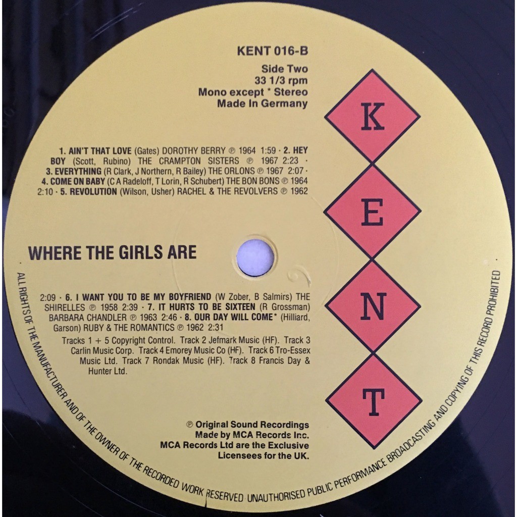  various - Where The Girls Are!  -  where the girls are! - kent 016 
