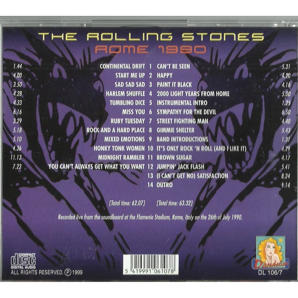  the rolling stones  -  rome 1990 