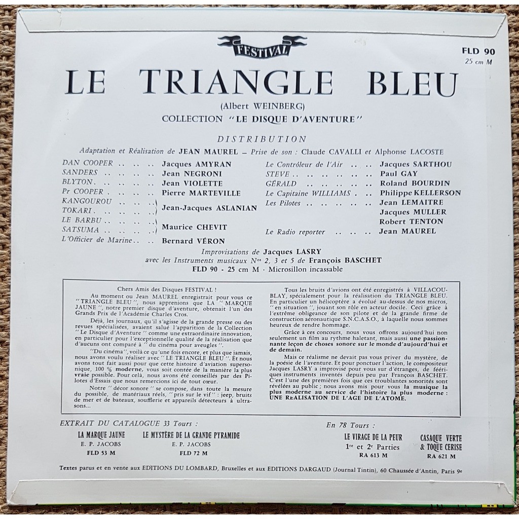WEINBERG - MAUREL - DAN COOPER le triangle bleu - ( journal de tintin )