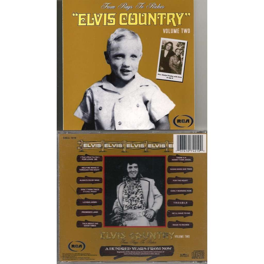 1 cd from rags to riches elvis country vol.2 cd 15 outtakes by Elvis