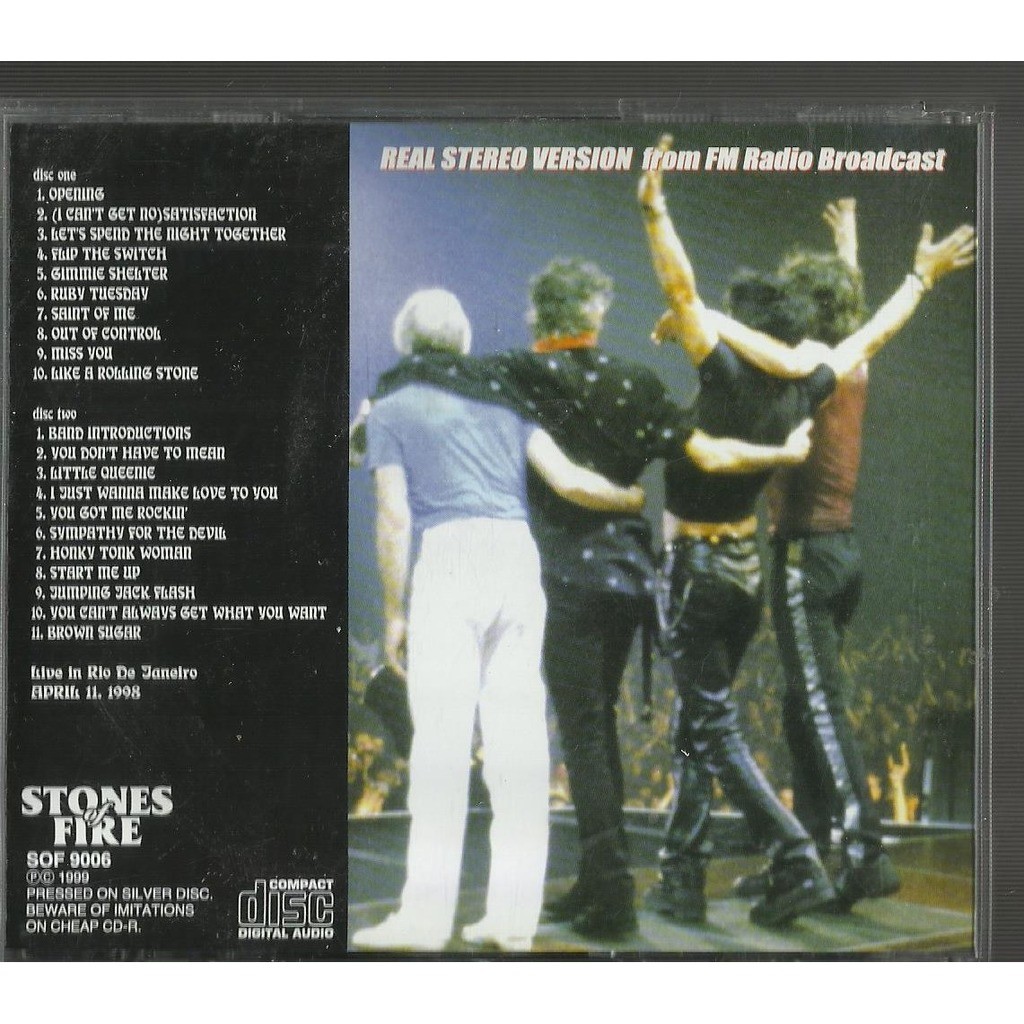  the rolling stones  -  real sterio rio de janeiro 1998 