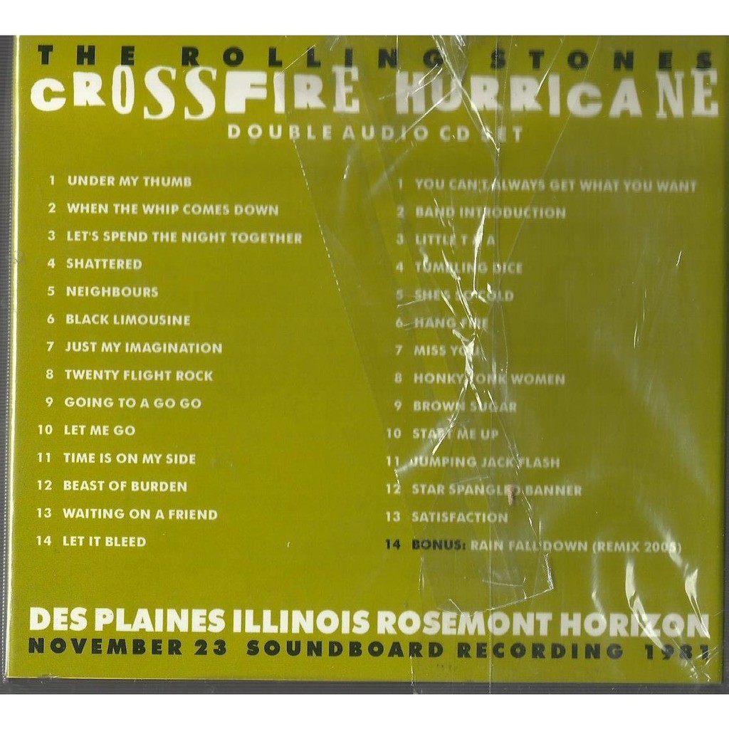  the rolling stones  -  des plaines illinois rosemont horizon 23 nov 1981 