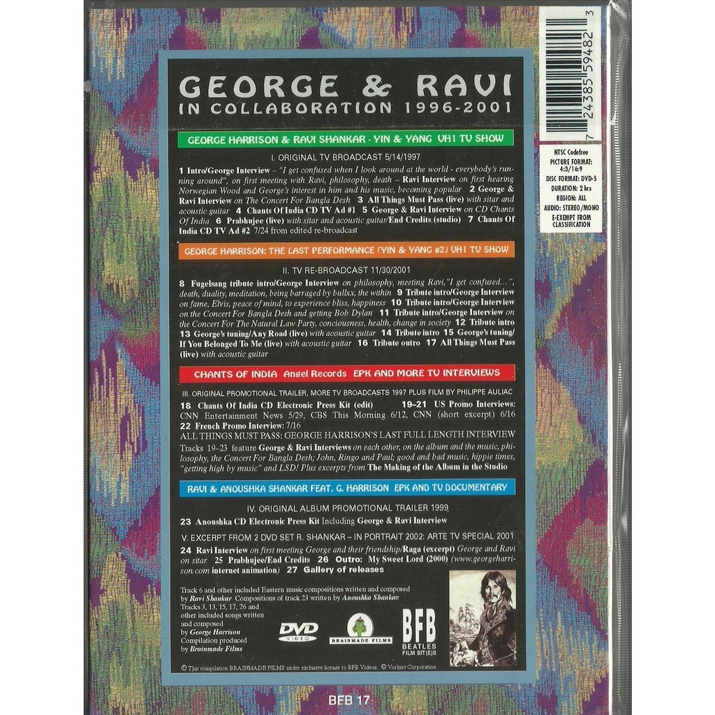 Inquieto Mancha ingresos Yin and yang de George Harrison Ravi Shangar, DVD con rockinronnie -  Ref:119626413