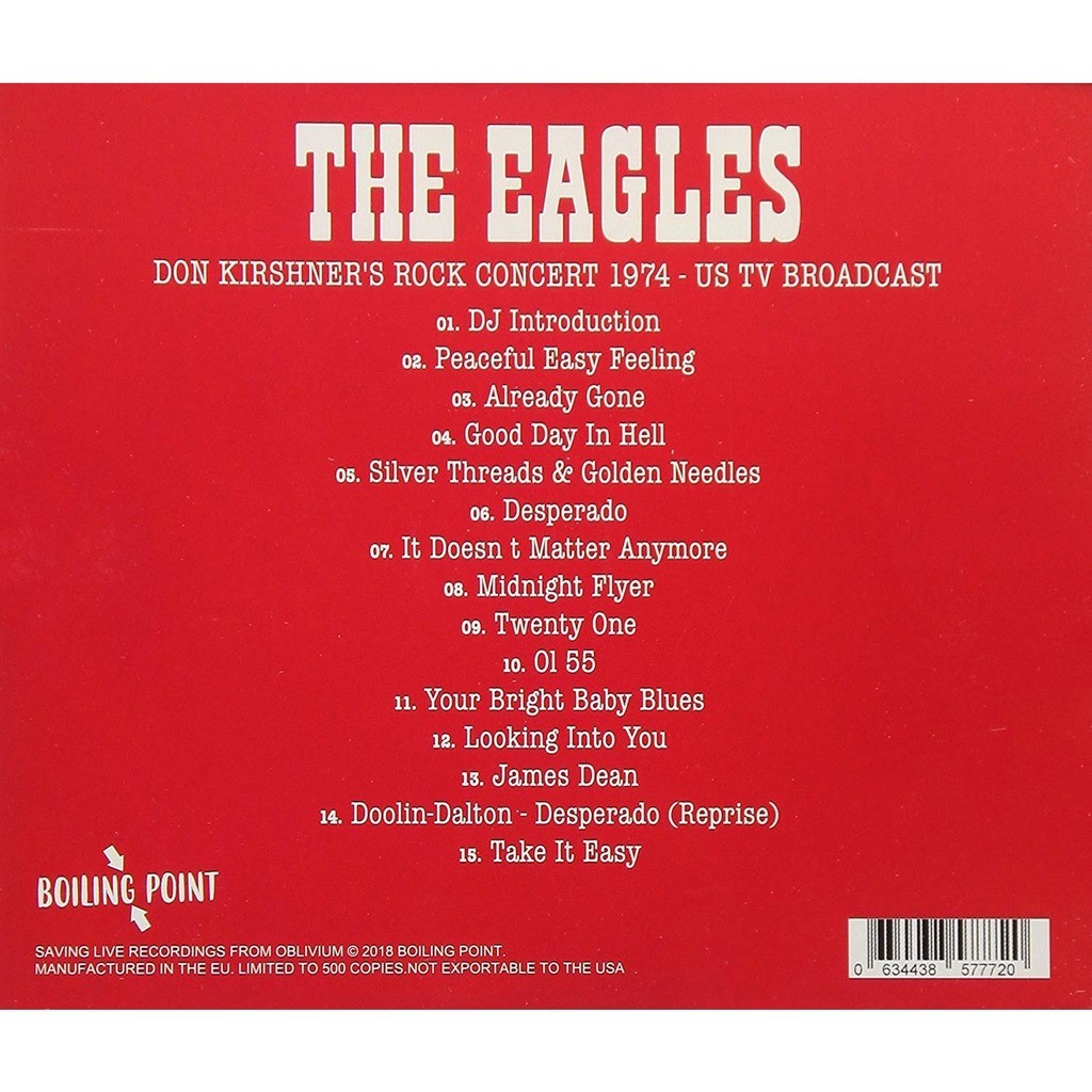  The Eagles  -  don kirshner's rock concert 1974 