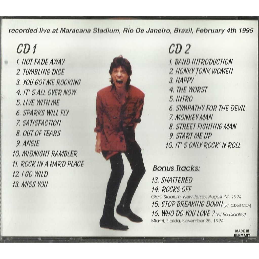  the rolling stones  -  on tv from rio 1995 