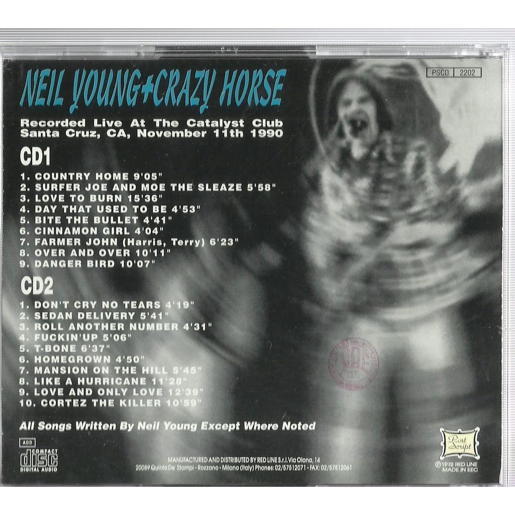  neil young & crazy horse  -  the feedback is back usa 1990 