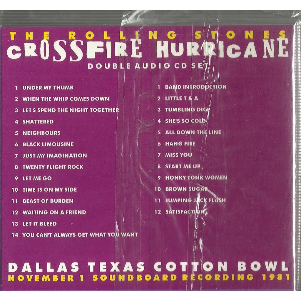  the rolling stones  -  dallas texas cotton bowl 1981 