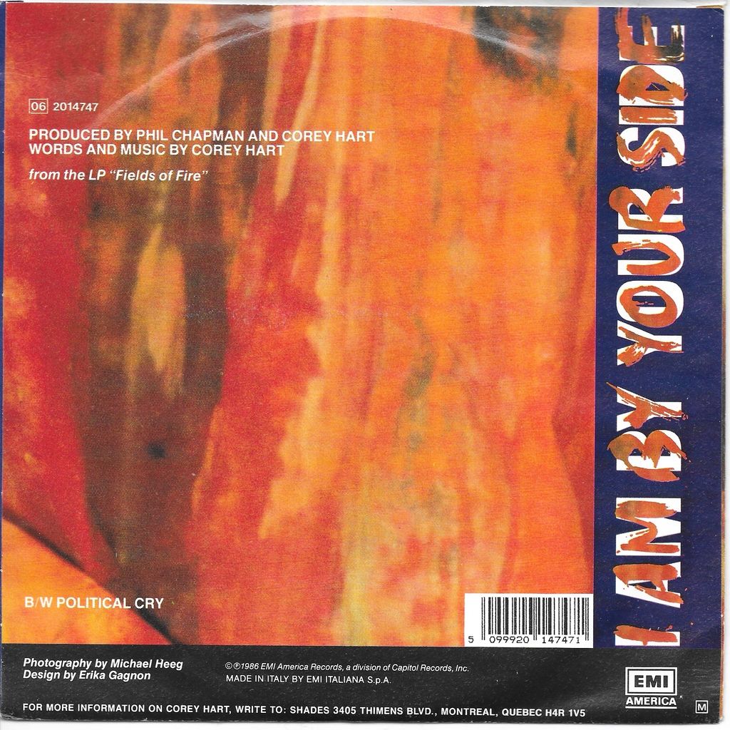 I am by your side political cry by Corey Hart, SP with vinylazur Ref114214715