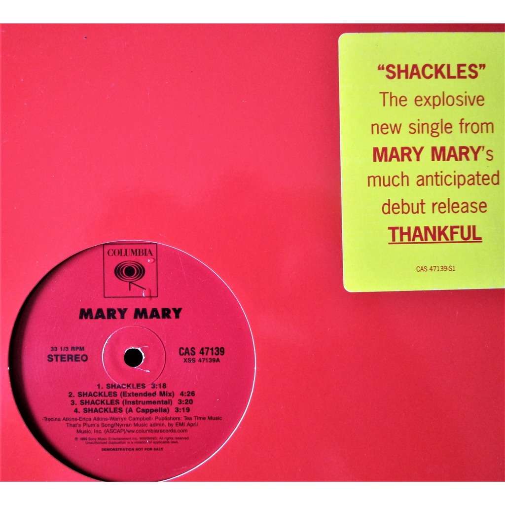 Shackles de Mary Mary, Maxi 45T chez radiofunk Ref119671556