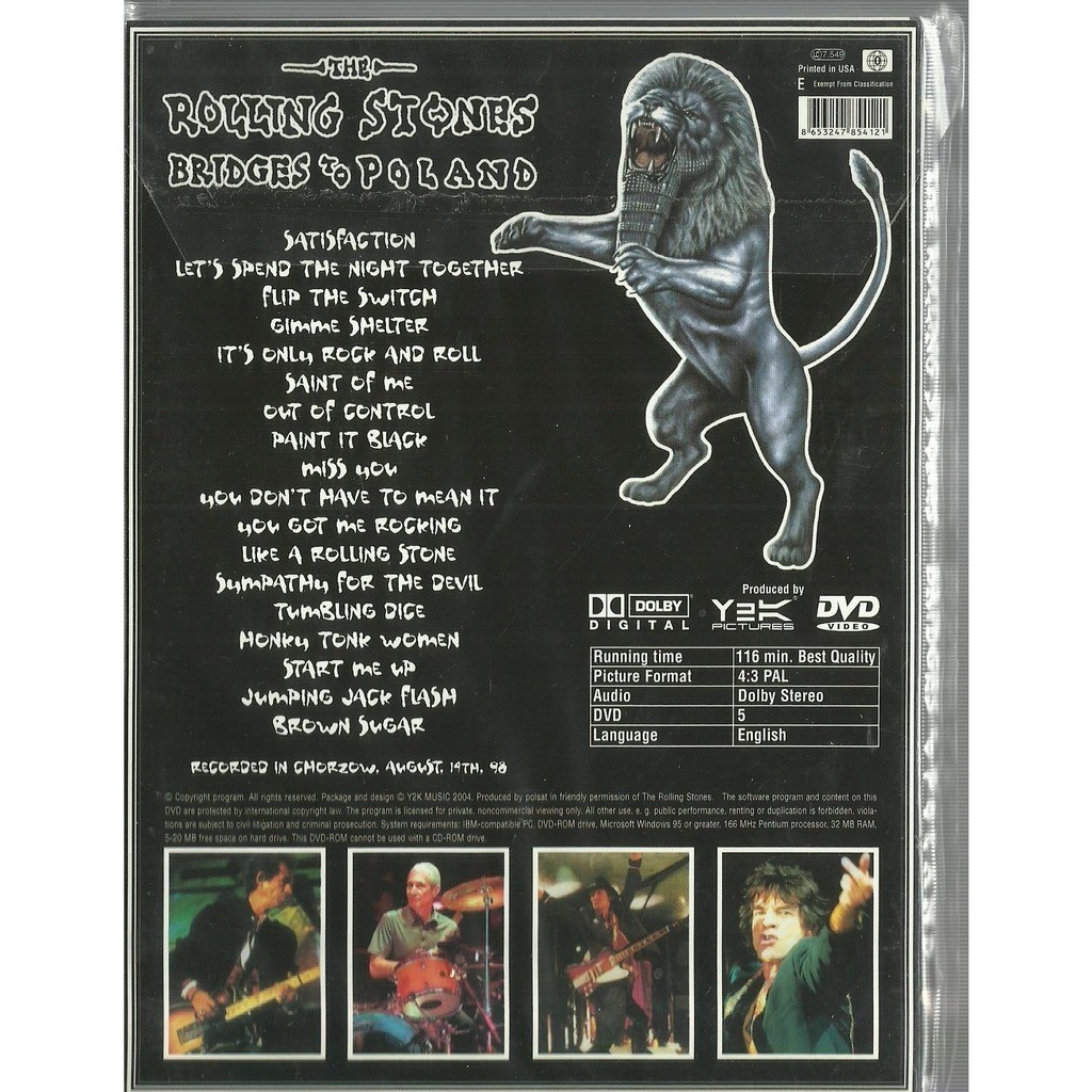  the rolling stones  -  bridges to poland dvd 