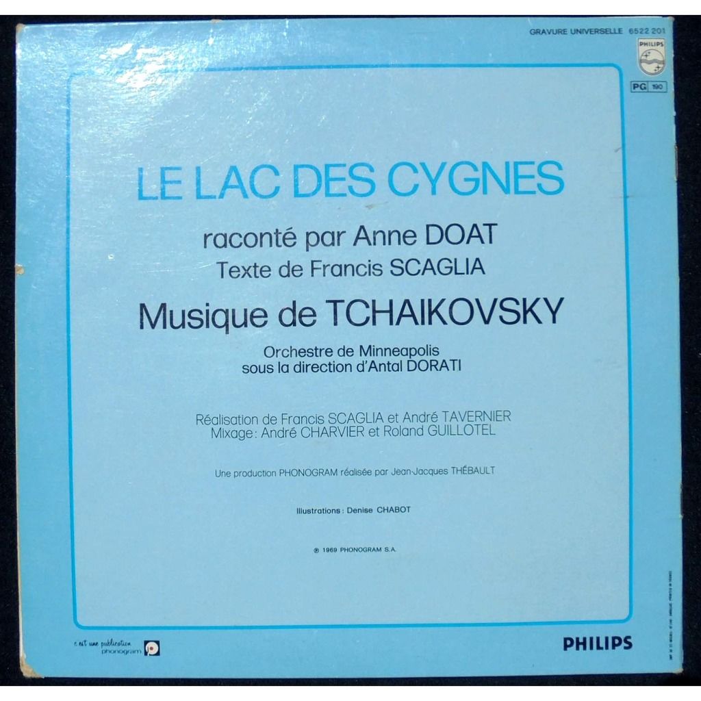 Piotr ilitch tchaikovsky le lac des cygnes ( histoire racontée par anne doat ) avec livret de