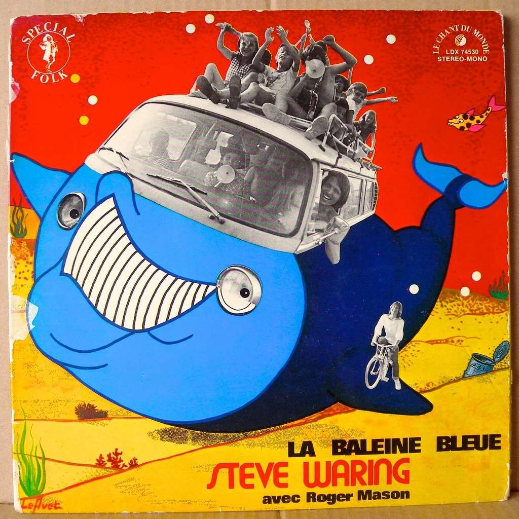 La baleine bleue by Steve Waring, Roger Mason, LP Gatefold with dumlo