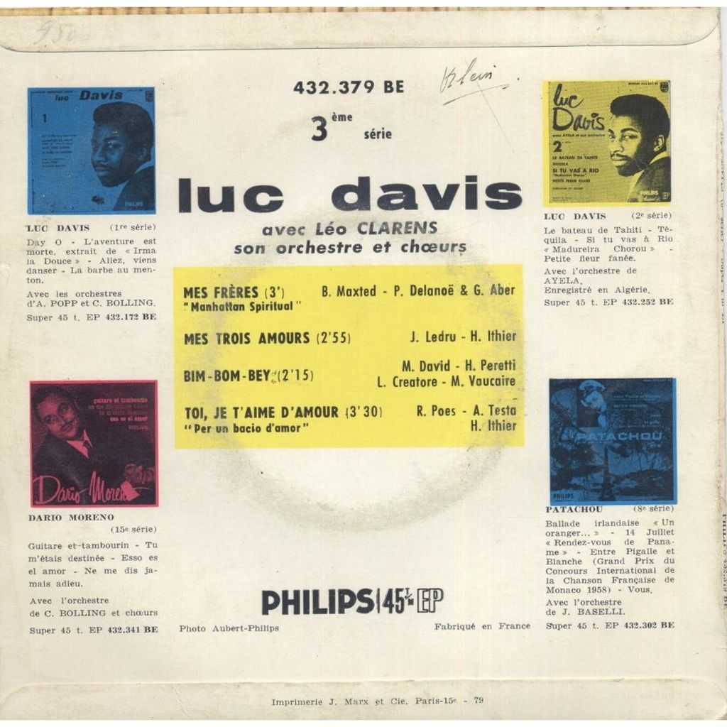 3eme série mes frères / mes trois amours / bimbombey / toi, je t