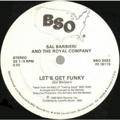  Sal BARBIERI & ROYAL COMPANY  -  feelin' good / let's get funky 