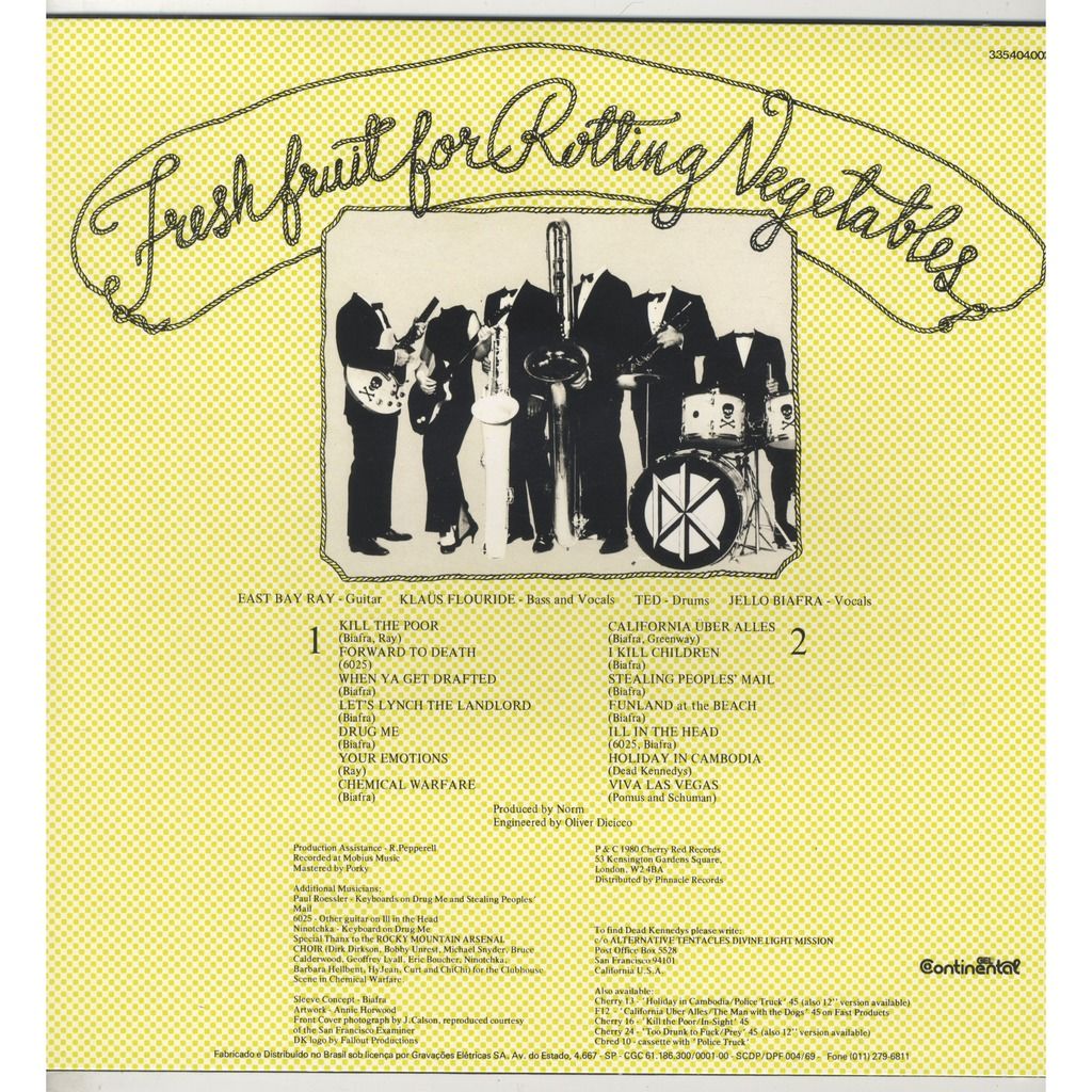Fresh fruit for rotting vegetables by Dead Kennedys, LP with irenasl Ref119773390
