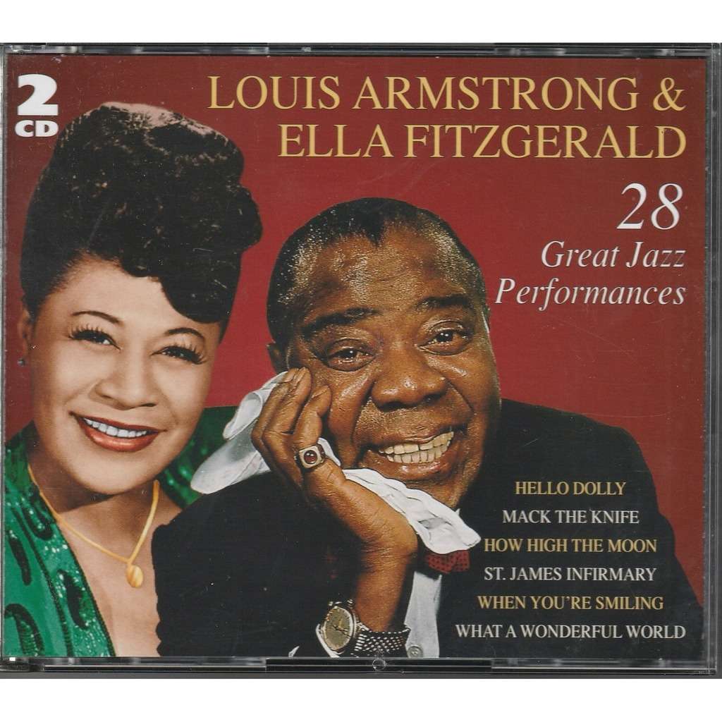 28 great jazz performances by Louis Armstrong, Ella Fitzgerald, CD x 2