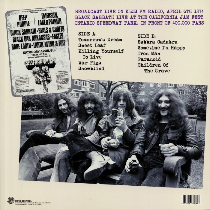  Black Sabbath  -  live from the ontario speedway park 1974 klos fm broadcast 
