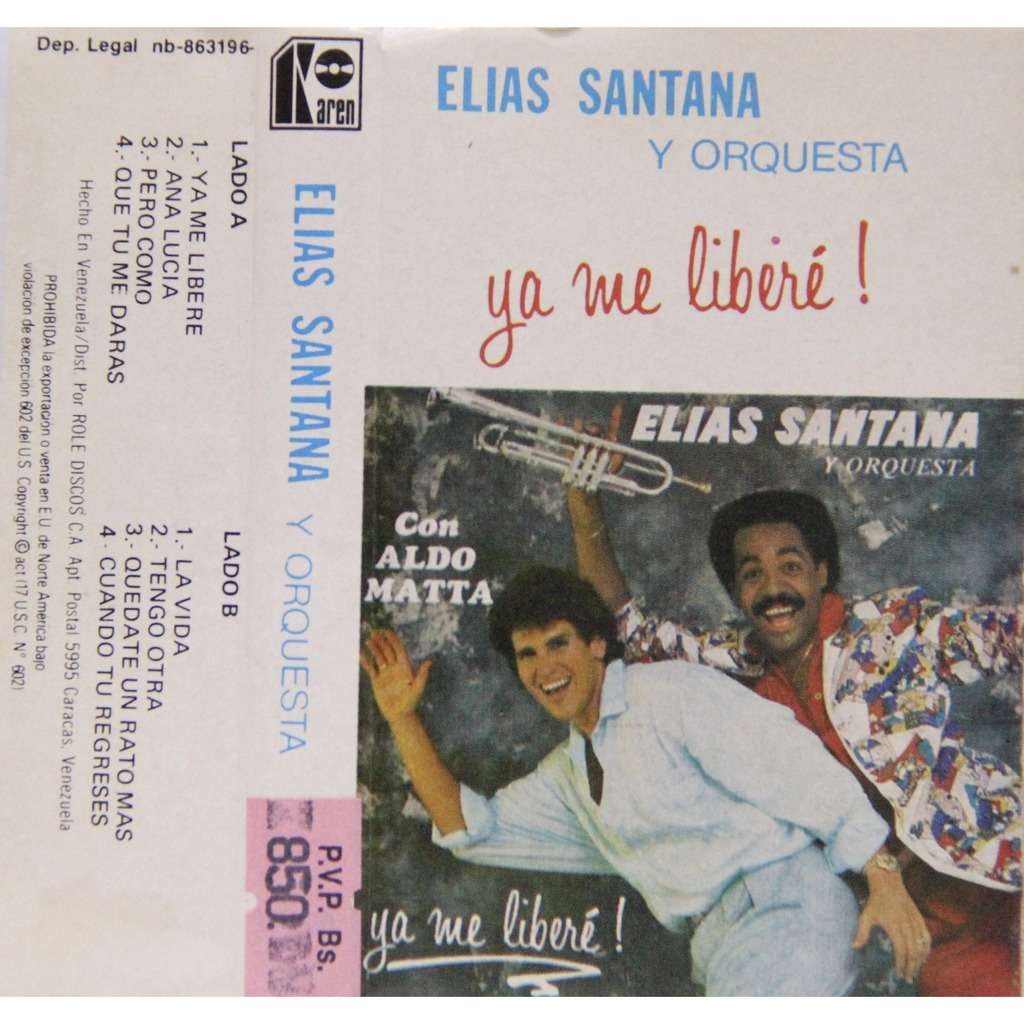 Ya Me Libere De Elias Santana Y Orquesta K7 Chez Giros Ref119881714 