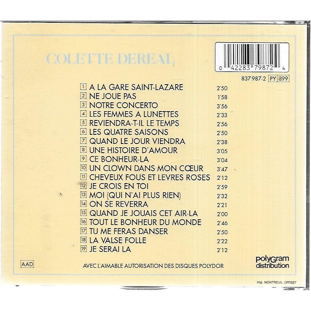 Collection expression de Colette Dereal, CD chez alainl16 Ref119885000