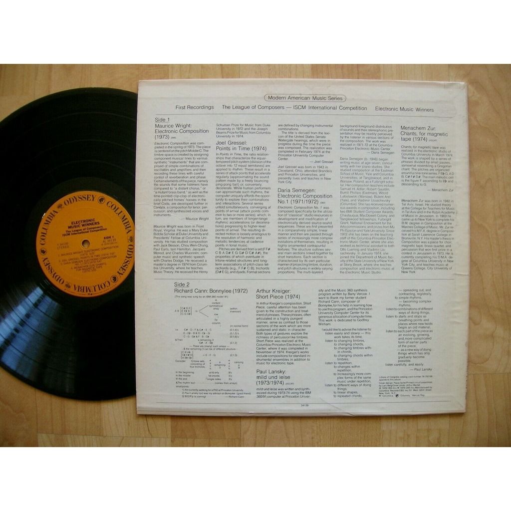 Electronic music winners de Paul Lansky Arthur Kreiger Daria Semegen M